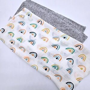 LouLou & Company LouLou Lollipop Rainbow Muslin Swaddle Blanket 47x47